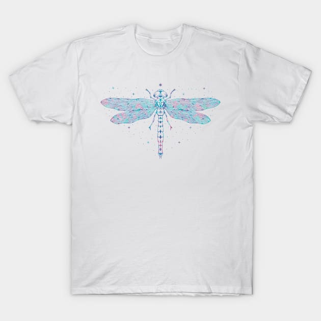 Starry Dragonfly T-Shirt by CelestialStudio